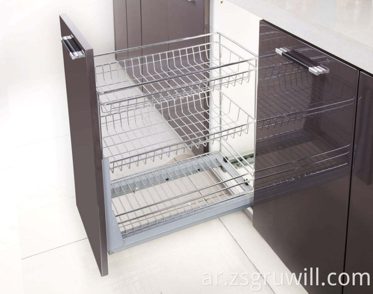 درج المطبخ متعدد الأغراض قابل للطي 304 سلة تخزين منزلية من الفولاذ المقاوم للصدأ